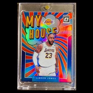 👑 LEBRON JAMES BASKETBALL CARD SP  -  PURPLE REFRACTOR PRIZM SP LA LAKERS NBA